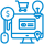 Online store and e-commerce computer icon